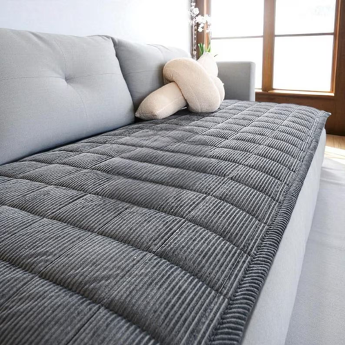 Thick Corduroy Pet Sofa Cover: Warm Plush Non-Slip Mat