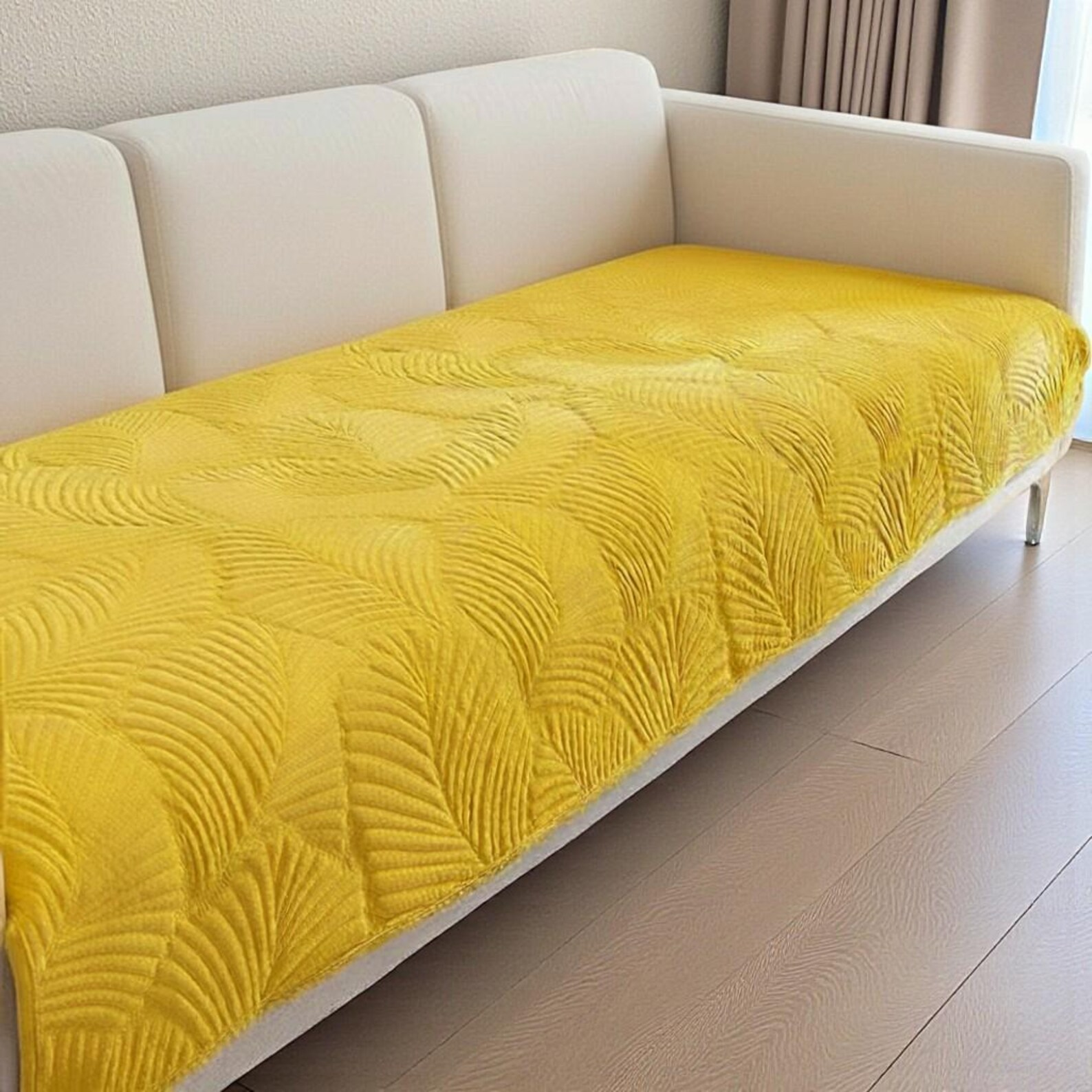 Couch Pet Sofa Cover: Thick Jacquard Leaf Pattern Seat Mat