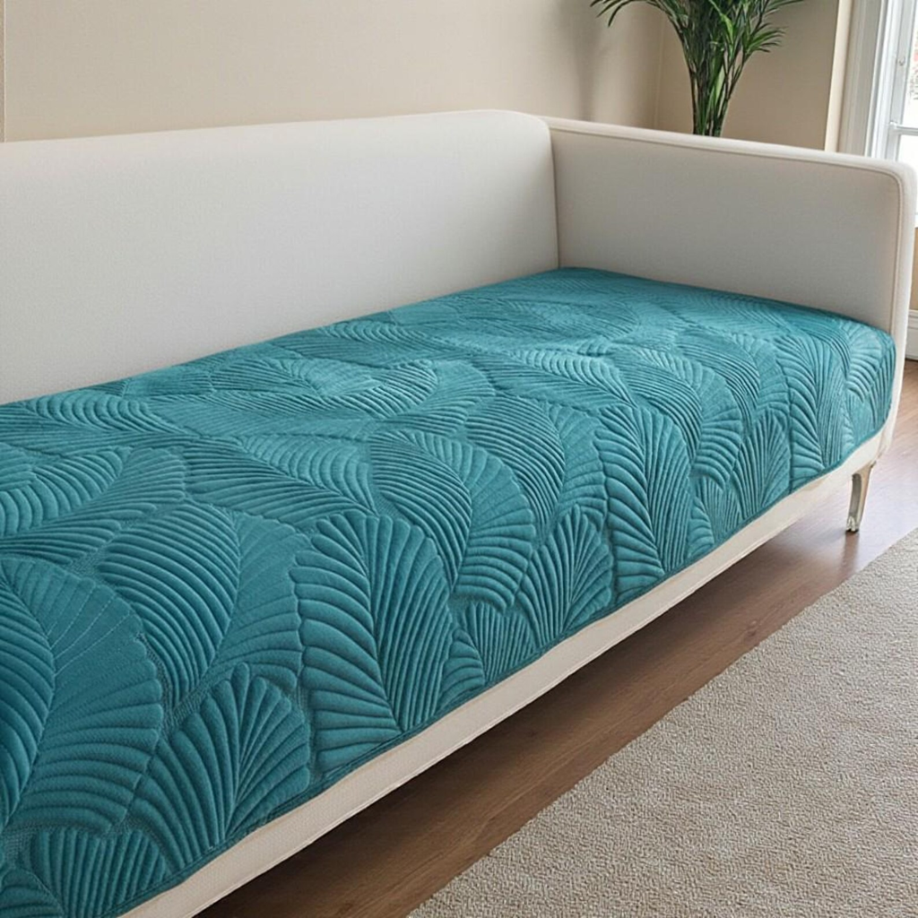 Couch Pet Sofa Cover: Thick Jacquard Leaf Pattern Seat Mat