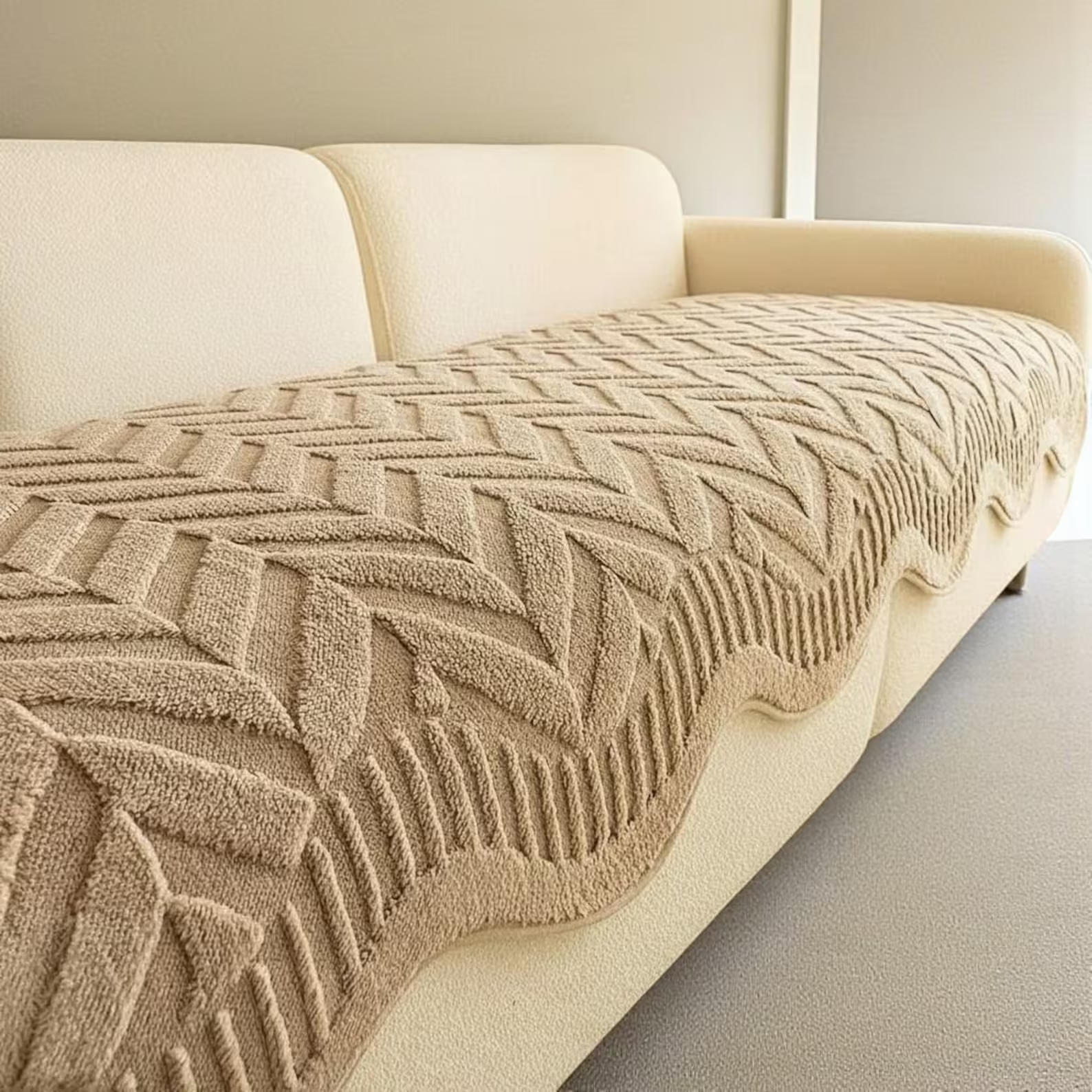 Thick Pet Sofa Protector: Plush Non-Slip Full Seat Cover