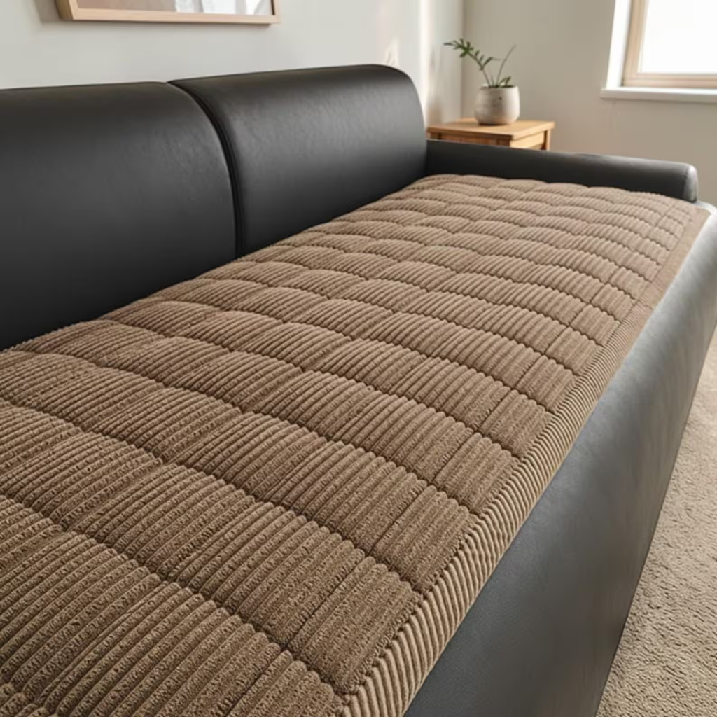 Thick Plush Sofa Cushion Cover: Non Slip Pet Couch Protector Soft Seat Mat