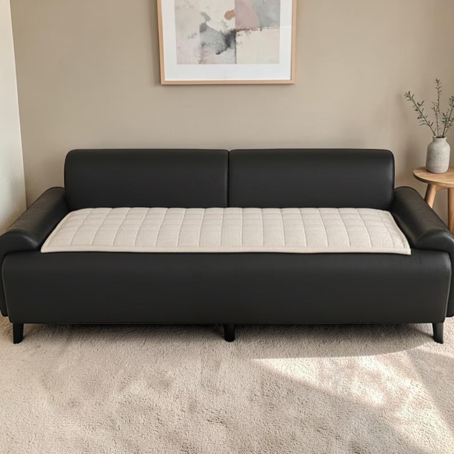 Thick Plush Sofa Cushion Cover: Non Slip Pet Couch Protector Soft Seat Mat