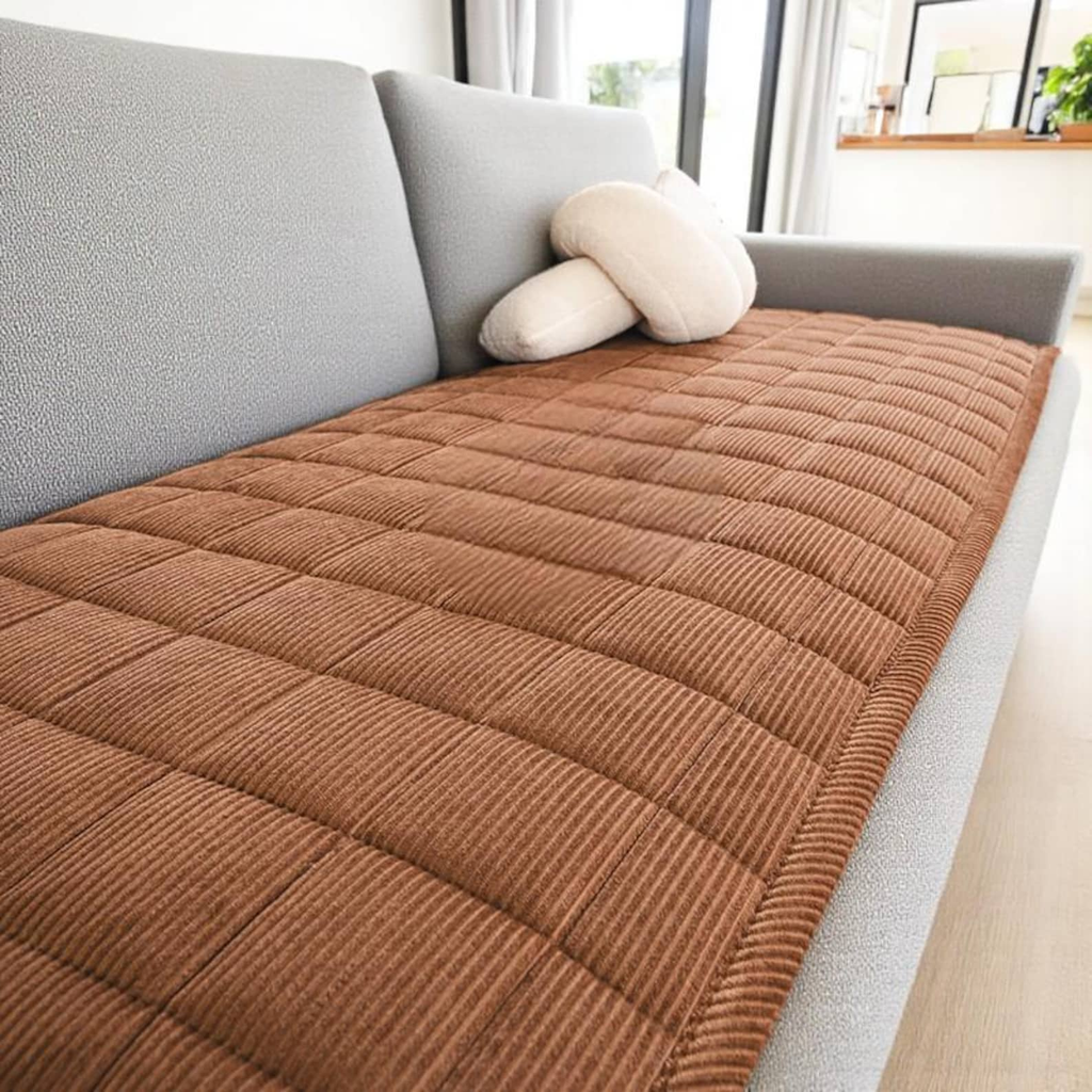 Thick Corduroy Pet Sofa Cover: Warm Plush Non-Slip Mat