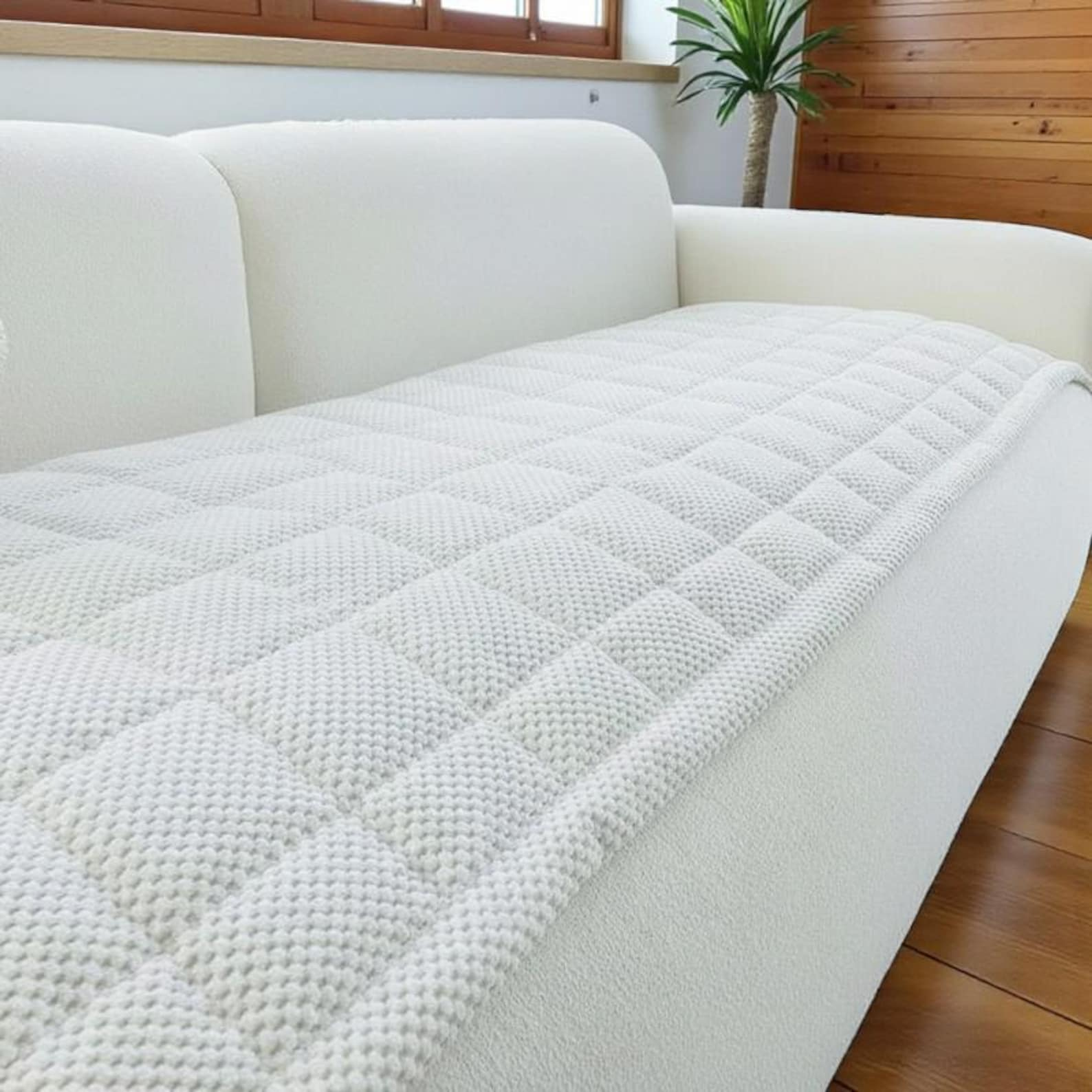 Pet Couch Sofa Cover: Stain-Resistant Plush Sofa Non-Slip Mat